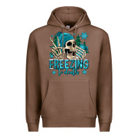 Chestnut freezing to death winter skull Premium Hoodie - Jasminsmagicworld
