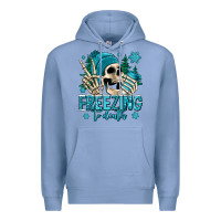 Colony Blue freezing to death winter skull Premium Hoodie - Jasminsmagicworld