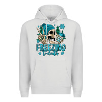Dove Grey freezing to death winter skull Premium Hoodie - Jasminsmagicworld