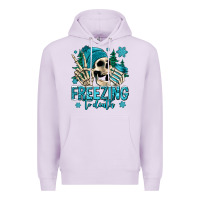 Lilac freezing to death winter skull Premium Hoodie - Jasminsmagicworld