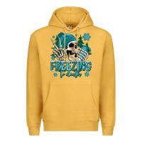 Mustard freezing to death winter skull Premium Hoodie - Jasminsmagicworld