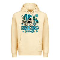 Pina Colada freezing to death winter skull Premium Hoodie - Jasminsmagicworld