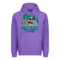 Purple freezing to death winter skull Premium Hoodie - Jasminsmagicworld