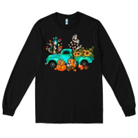 Black cactus pumpkin truck fall Long Sleeve Tee - JahusDesignShop