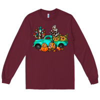 Burgundy cactus pumpkin truck fall Long Sleeve Tee - JahusDesignShop
