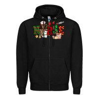 Black Christmas Nurse Zipper Hoodie - NancyCooperArtShop