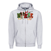 Heather Grey Christmas Nurse Zipper Hoodie - NancyCooperArtShop