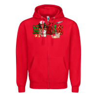 Red Christmas Nurse Zipper Hoodie - NancyCooperArtShop