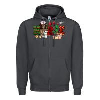 Smoke Christmas Nurse Zipper Hoodie - NancyCooperArtShop