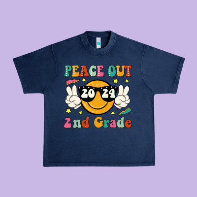 Peace Out 2024 2nd Grade Urban Heavy Tee Designed By Jahusdesignshop