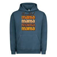 Pigment Midnight Navy Thankful mama Urban Hoodie - NancyCooperArtShop