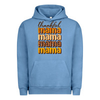 Pigment Pebble Blue Thankful mama Urban Hoodie - NancyCooperArtShop