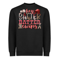 Black hey batter batter swing Heavyweight Sweatshirt - RacoonDesign
