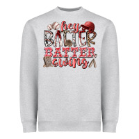 Heather Grey hey batter batter swing Heavyweight Sweatshirt - RacoonDesign