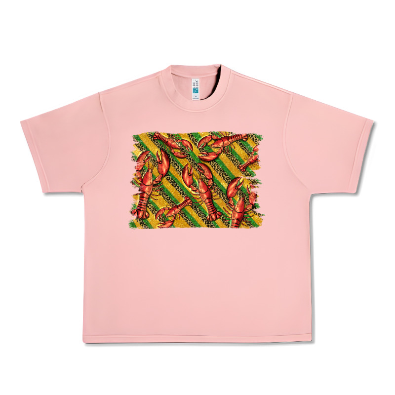Mardi Gras Crawfish Background Urban Heavy Tee by BarkalooDesign | Teevron
