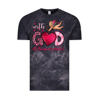 Cloud Black with god all things are possible Vintage Tee - OliviaCreatesArt