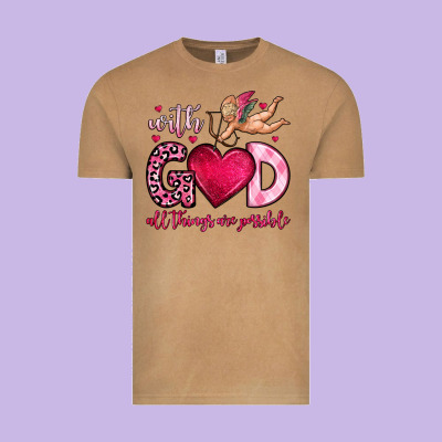 With God All Things Are Possible Vintage Tee Designed By Oliviacreatesart
