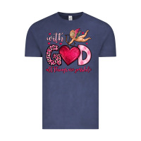 Vintage Denim with god all things are possible Vintage Tee - OliviaCreatesArt