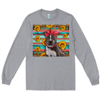 Heather Grey western pitbull Long Sleeve Tee - Artiststas