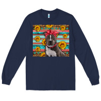 Navy western pitbull Long Sleeve Tee - Artiststas