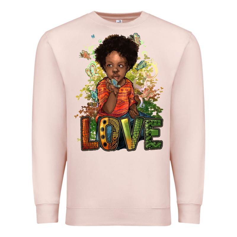 Black Afro Boy Love Premium Sweatshirt by NancyCooperArtShop | Teevron