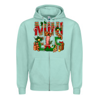 Seafoam Christmas mini Elf Zipper Hoodie - NancyCooperArtShop