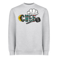Heather Grey chef Heavyweight Sweatshirt - CowhideDigitalArt