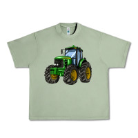 Oil Green farm tractor Urban Heavy Tee - AdoDesignShop