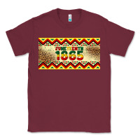Burgundy juneteenth 1865 leopard licence plate template Classic Tee - Artiststas