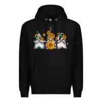 Black western sunflowers gnomes Premium Hoodie - Jasminsmagicworld