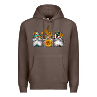 Coffee western sunflowers gnomes Premium Hoodie - Jasminsmagicworld