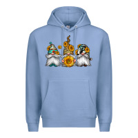 Colony Blue western sunflowers gnomes Premium Hoodie - Jasminsmagicworld