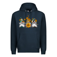 Navy western sunflowers gnomes Premium Hoodie - Jasminsmagicworld