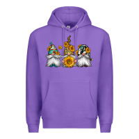 Purple western sunflowers gnomes Premium Hoodie - Jasminsmagicworld
