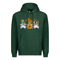 Sports Green western sunflowers gnomes Premium Hoodie - Jasminsmagicworld