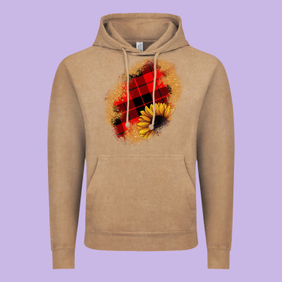 Sunflower Christmas Patch Vintage Hoodie Designed By Jahusdesignshop