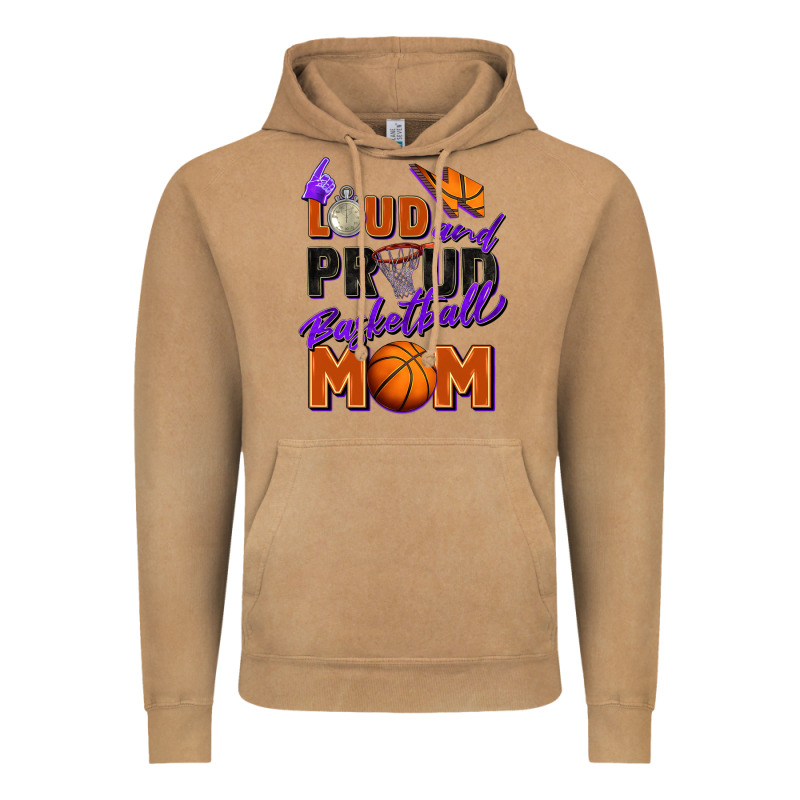 Loud And Proud Basketball Mom Vintage Hoodie by Zillion Design Studio | Teevron