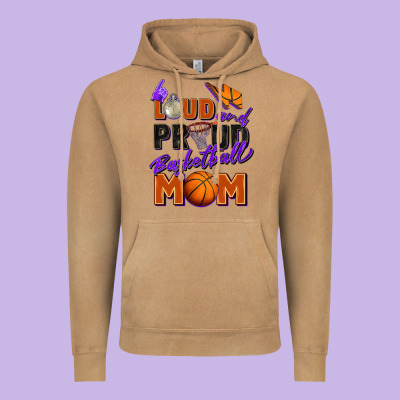 Loud And Proud Basketball Mom Vintage Hoodie Designed By Zillion Design Studio
