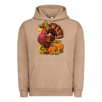 Pigment Burro Thanksgiving turkey with pumpkin and sunflower Urban Hoodie - NancyCooperArtShop