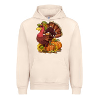 Sandshell Thanksgiving turkey with pumpkin and sunflower Urban Hoodie - NancyCooperArtShop
