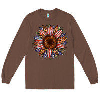 Chestnut usa flag camouflage leopard sunflower Long Sleeve Tee - Artiststas