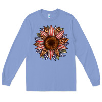 Usa Flag Camouflage Leopard Sunflower Long Sleeve Tee | Teevron