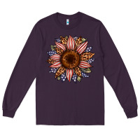 Plum usa flag camouflage leopard sunflower Long Sleeve Tee - Artiststas