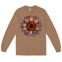 Toasted Coconut usa flag camouflage leopard sunflower Long Sleeve Tee - Artiststas