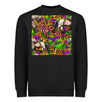 Black mardi gras leopard horse seamless pattern Heavyweight Sweatshirt - FaDigitalArtStudio