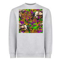 Heather Grey mardi gras leopard horse seamless pattern Heavyweight Sweatshirt - FaDigitalArtStudio
