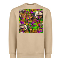 Mushroom mardi gras leopard horse seamless pattern Heavyweight Sweatshirt - FaDigitalArtStudio