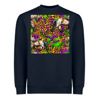 Navy mardi gras leopard horse seamless pattern Heavyweight Sweatshirt - FaDigitalArtStudio