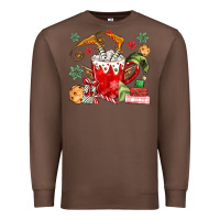 Chestnut cup of chocolate and cookies Premium Sweatshirt - MaliasSmallBusiness