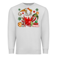 Dove Grey cup of chocolate and cookies Premium Sweatshirt - MaliasSmallBusiness